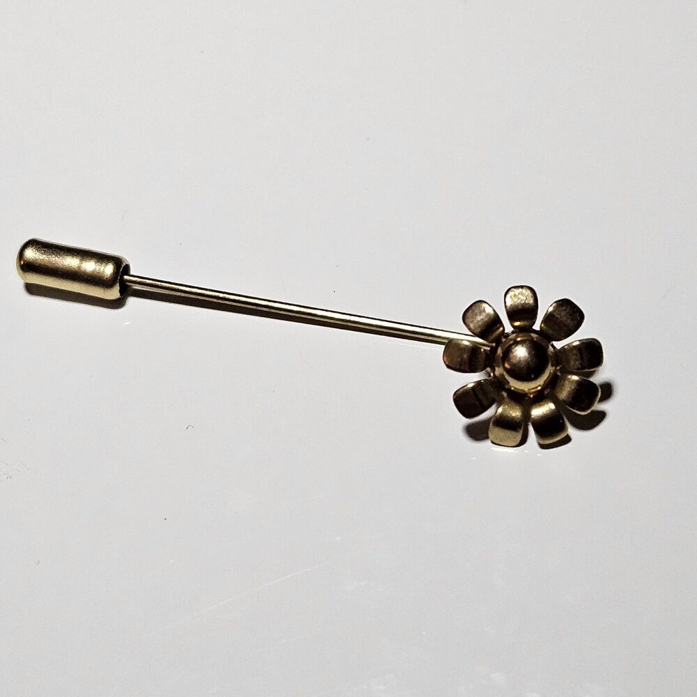 **Last Chance!! Final Sale** Gold Tone Vintage Dainty Daisy Stick Pin - Picture 8 of 9
